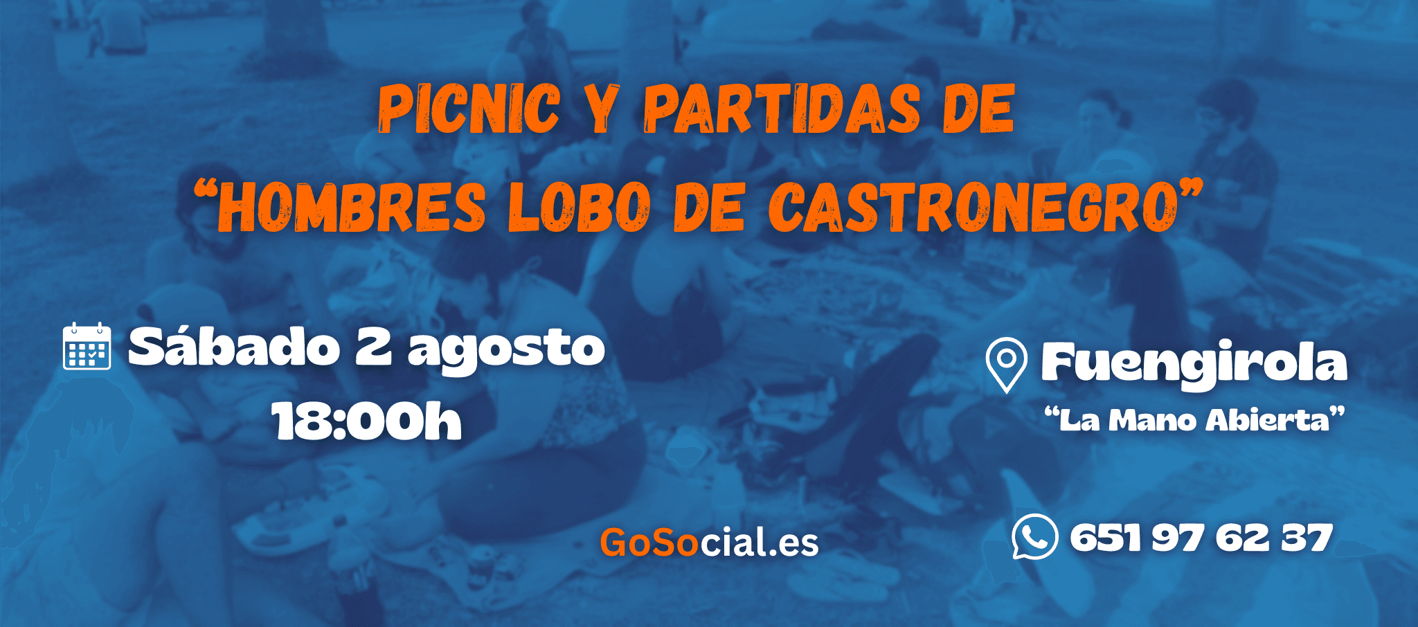 🐺 Picnic y partidas de "Hombres Lobo de Castronegro" en Fuengirola | ES-EN